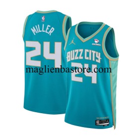 Maglia NBA Charlotte Hornets Brandon Jordan Miller 24 Jordan 2023-2024 City Edition Blu Swingman - Uomo